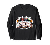 Bowling Crew Friends Team Pins con Occhiali da Sole Divertimento Compagni di Squadra Maglia a Manica
