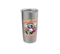 Bowling e decisioni sbagliate Pizza Birra Procione Bicchiere termico in acciaio inox doppia parete