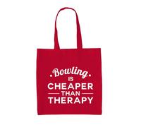Bowling È più Conveniente Than Terapia - Tela Borsa Grande - Bombetta 10 Pin