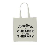 Bowling È più Conveniente Than Terapia - Tela Borsa Grande - Bombetta 10 Pin