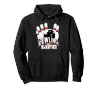Bowling Is Life - Palla e spilli Divertente Bowler Felpa con Cappuccio