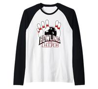 Bowling Is Life - Palla e spilli Divertente Bowler Maglia con Maniche Raglan