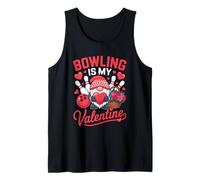 Bowling Is My Valentine Cute GNOME Bowling Valentine Canotta