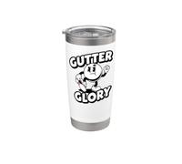 Bowling League Gutter Glory Retro Bowler Bicchiere termico in acciaio inox doppia parete