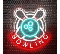 Bowling neon logo personalizzato LED bar wall decor per ogni vicolo, grotta o sala giochi, bowling e pin night lights Regalo per ogni Bowler, Compleanno o Festa sportiva