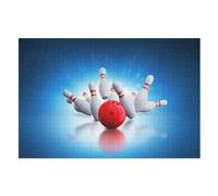 Bowling Puzzle Adulto Bambini 1000 Pezzi - Giochi Bambini Per 12 Anni - Giochi In Educativi Puzzles in Legno Regalo Bambina E Bambino - (75×50cm)