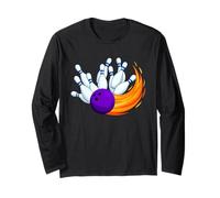 Bowling Strike Pins Sport Lover Team Bowler Player Maglia a Manica