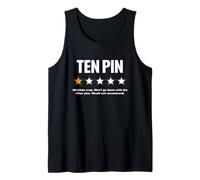Bowling Ten Pin Una Stella Valutazione recensione Funny Bowler League Canotta