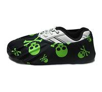 bowlingball.Com Premium Bowling Shoe Protector Covers (X-Large: Fits Mens Size 10-15, Lime Green Skulls)