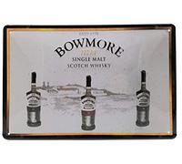 BOWMORE Singel Malt Scotch Whisky - hochwertig geprägtes Blechschild, 30 x 20 cm - Barschild, Wandschild, Türschild, Dekoration