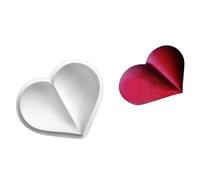 Bowtie Heart Cake Stampo per fondente in silicone a forma di cuore, per resina epossidica, per alimenti, in silicone