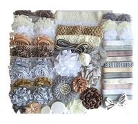 Bowtique Emilee Kit di fasce per capelli per baby shower, per oltre 30 fasce per capelli, stazione per baby shower, kit fai da te per fascia per bambini, neutri Bowtique Emilee