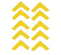 BowyTrading 10 Pezzi di marcatori per la delimitazione delle Linee del Campo da Tennis, segnaposto a Angolo retto per campi da Tennis, Badminton e Calcio, marcatori in PVC Impermeabile di (Gialla)