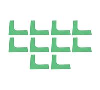 BowyTrading 10 Pezzi di marcatori per la delimitazione delle Linee del Campo da Tennis, segnaposto a Angolo retto per campi da Tennis, Badminton e Calcio, marcatori in PVC Impermeabile di (Verde)