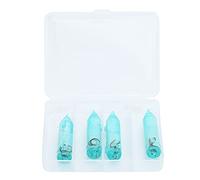 BowyTrading 4 luci LED per esche da pesca, lampada per esca subacquea, luce con bagliore blu per pesca d'acqua dolce e salata, include scatola portaoggetti