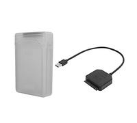 BowyTrading Adattatore SATA USB 3.0 per SSD/HDD da 2,5 pollici e 3,5 pollici, cavo per disco rigido con scatola di protezione, convertitore USB 3.0 a SATA che supporta UASP fino a 6 Gbps per (Grigio)