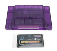 BowyTrading Cartuccia per videogiochi 3000 in 1 V1.0 con scheda di memoria da 8 GB per console SNES, supporta FAT16 FAT32, backup di salvataggio automatico, gioco senza regione (viola traslucido)