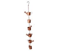 BowyTrading Catena antipioggia per bollitore, catena decorativa per giardino, elegante catena da appendere in metallo, con materiale in ferro, sistema di drenaggio artigianale per decorazione di tetti