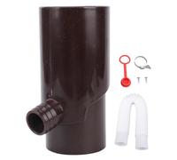 BowyTrading Deviatore rotondo da 8 cm, sistema di raccolta dell'acqua piovana, kit di deviatore per pioggia efficiente per irrigazione e acquario, include morsetto per tubo flessibile e tappo a vite