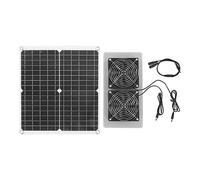 BowyTrading Kit ventilatore con pannello solare monocristallino da 18 V e 25 W, ventilatore solare impermeabile da 3500 giri/min, per la ventilazione di serre, case per cani e veicoli ricreativi