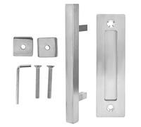 BowyTrading Maniglia per porta scorrevole in acciaio inox, maniglia per porta scorrevole a doppio lato spazzolato con design ergonomico, per porte scorrevoli per garage, fienile, armadio, include