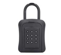 BowyTrading Scatola con serratura a chiave con password a sei cifre, scatola portaoggetti a combinazione da parete e ruggine, per uso interno ed esterno, struttura in lega di zinco durevole con C