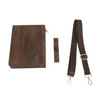 BowyTrading Scatola in legno per scrittori e scrittori messenger, portatile per artisti retrò, borsa postino fatta a mano, con speciale scomparto per penna e custodia, borsa a tracolla in legno