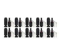 BowyTrading Set di 10 connettori per pannelli solari, 30 A, connettori per presa a pannello solare, materiale ABS infiammabile con IP67, connettori per cavi solari a temperatura