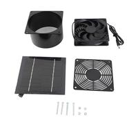 BowyTrading Set di ventole per pollaio, ventilatore solare per esterni, 5 W, 6 V, sistema di raffreddamento IP65 con materiale ABS, ventilazione efficiente per serra, casa per animali domestici