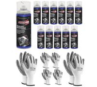 12 Bombolette di Sbloccante Spray da 400ml a Grande Potere sbloccante e Protettivo rimuovi ruggine e ossidazioni allenta collegamenti bloccati (Viti, Dadi, Cerniere)+ 12 Paia Guanti Nitrile omaggio