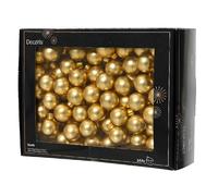 Box 144 Palline di Natale in Vetro Matto Oro in Grappoli da 12, Ideali per Alberi, Ghirlande e Allestimenti Festivi Eleganti 2,5cm - Varzi dal 1956