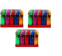 BOX 150 ACCENDINI A SCATTO ELETTRONICO RICARICABILE TRASPARENTE COLORI VARI