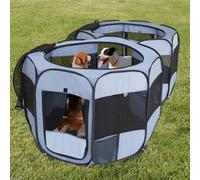 Box 2 in 1 per cani pop up, 182,9 cm, per gatti e animali domestici, per interni ed esterni, tenda per gatti, cuccia portatile per gattini e piccoli animali (senza divisore, spazio unificato)