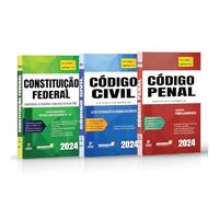 box 3 livros lei seca constituico cod civil e cod penal