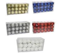 box 36 palline sfera per albero di natale palle decorazioni natalizie addobbi cm