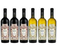Box 6 bottiglie Roma DOC Classico Bianco & Roma DOC Classico Rosso - 750 ml - Casata Mergè - Sesto 21