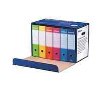 Scatola registratori Oxford Box G85 - dorso 8 cm - protocollo 23x33 cm - colori assortiti - Esselte - conf. 6 pezzi