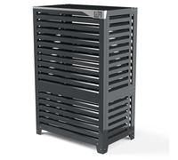 Box Air Klima Big Blade VL Antracite - Copri Climatizzatore Esterno in Alluminio Composito e Telaio INOX 316, Installazione a Pavimento, 105×158×63 cm - Copertura Verticale
