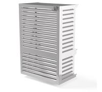 Box Air Klima Big Blade VL Bianco - Copri Condizionatore Esterno in Alluminio Composito e Telaio INOX 316, Installazione a Parete, 105×150×59 cm - Protezione Unità Verticali
