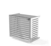 Box Air Klima Big Blade XL Bianco - Copri Climatizzatore Esterno in Alluminio Composito e Telaio INOX 316, Installazione a Parete, 115×95×61 cm - Protezione Condizionatore