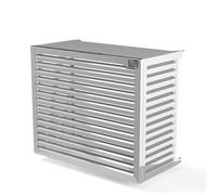 Box Air Klima Big Blade XXL Bianco - Copri Condizionatore Esterno in Alluminio Composito e Telaio INOX 316, Installazione a Parete, 135×112×68 cm - Protezione Pompe di Calore