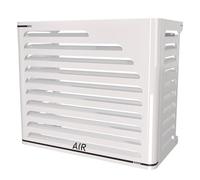 Box Air Klima Cover Clima Curve L Bianco - Copertura per Aria Condizionata in Alluminio Composito Design Arrotondato, Staffe INOX Regolabili, Installazione a Parete, Protezione Unità Esterna