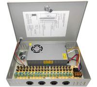 BOX ALIMENTAZIONE CON CHIAVE 12V 20A PER 18 TELECAMERE CCTV POWER SUPPLY