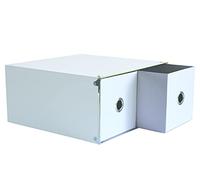 Box and Beyond Organizer da scrivania in cartoncino, con 2 cassetti, colore: bianco