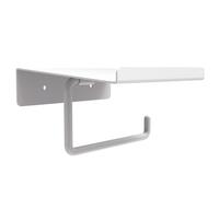 Box and beyond - Porta carta igienica, supporto carta igienica da parete, porta rotolo WC, bianco, 14 x 6,2 x 12 cm