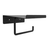 Box and beyond - Porta carta igienica, supporto carta igienica da parete, porta rotolo WC, nero, 14 x 6,2 x 12 cm