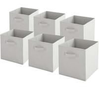 Box and beyond Set di 6 contenitori in tessuto non tessuto, pieghevoli, 27 x 27 x 27 cm