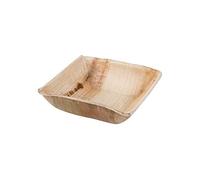 BOX And Tree -100 Ciotole monouso rotonde in foglia di palma | Stoviglie usa e getta biodegradabili |Ciotole di bambù, materiale palma legno, vetro di bambù usa e getta, 600 ml