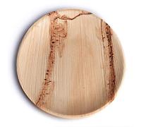 BOX And Tree | 100 stoviglie usa e getta biodegradabili in foglia di palma, ø24 cm, piatti usa e getta biodegradabili compostabili, per sera, matrimonio, compleanno