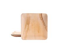 BOX And Tree- 200 Piatti Usa e Getta in Foglia di Palma 24x24 cm | Biodegradabili ed Ecologici | in Legno di Palma e Bambù per Matrimonio, Festa, Compleanno
